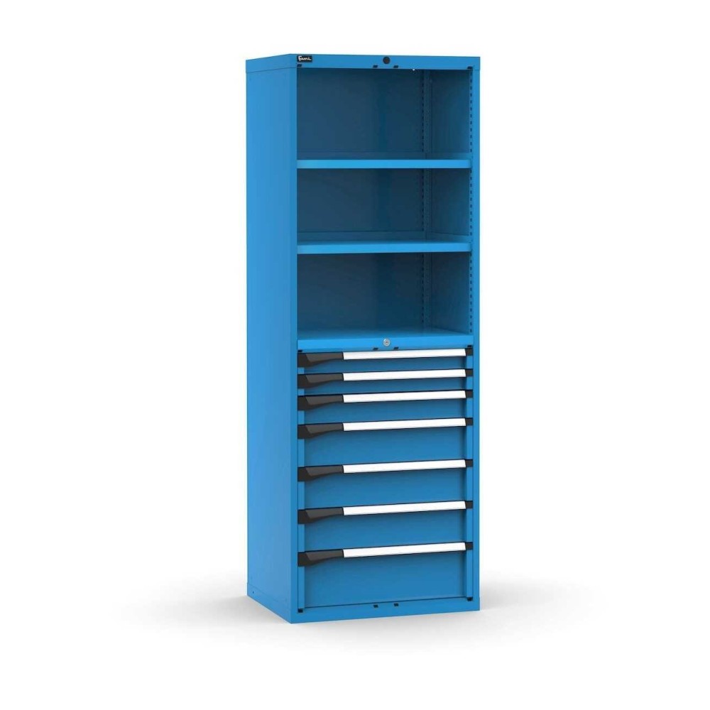 Armoire à tiroirs Master 714x573x2000mm, 36x27 EH avec 7 tiroirs