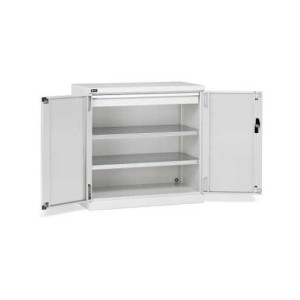Flügeltürschrank 1023x555x1000mm, 54x27 EH mit 2 Fachböden und 1 Schublade