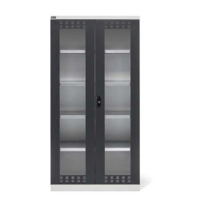 Flügeltürschrank 1023x555x2000mm, 54x27 EH mit 4 Fachböden und Türen aus Polycarbonat