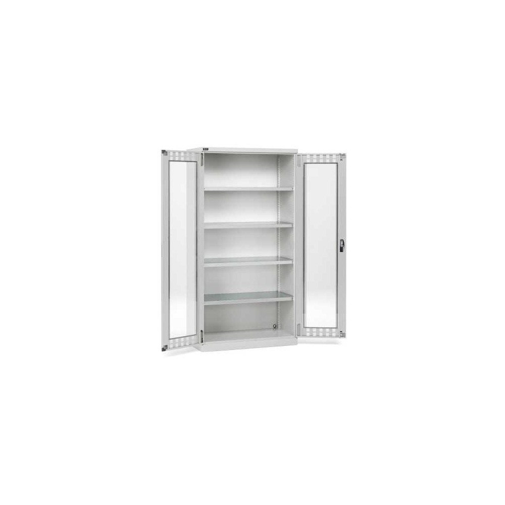Flügeltürschrank 1023x555x2000mm, 54x27 EH mit 4 Fachböden und Türen aus Polycarbonat