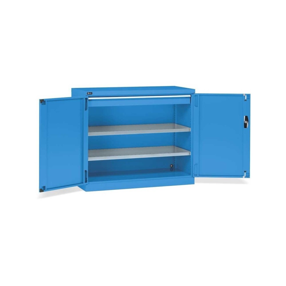 Flügeltürschrank 1193x555x1000mm, 64x27 EH mit 2 Fachböden + 1 Schublade