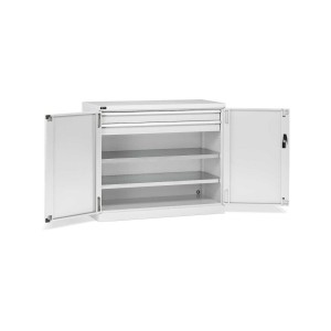 Flügeltürschrank 1193x555x1000mm, 64x27 EH mit 2 Fachböden + 2 Schubladen