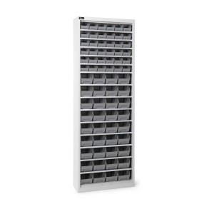 Behälterschrank mit 72x Sichtlagerkasten AIR 700x267x1996mm