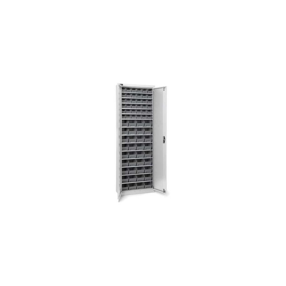 Behälterschrank mit 72x Sichtlagerkasten AIR 700x267x1996mm