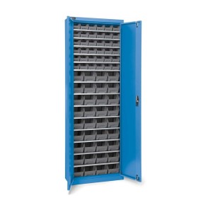 Behälterschrank mit 72x Sichtlagerkasten AIR 700x267x1996mm
