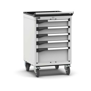 Armoire à tiroirs mobile Master 561x573x922 mm, 27x27 EH avec 5 tiroirs